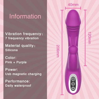Vibrátor pre ženy simulácia penis žena stimulácia klitorisu vibrátor 7 frekvencia G bod králik