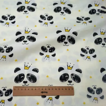 Vytlačené Panda bavlnené tkaniny pre DIY Šitie textilných tecido tkaniva patchwork posteľná bielizeň satén textílie