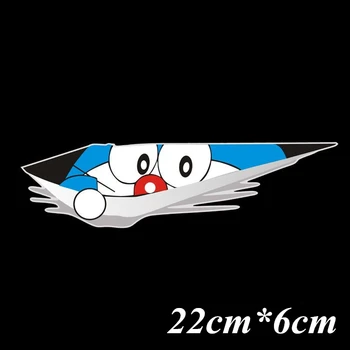 22 CM*6TYP Doraemon Peep Cartoon Krásne Funny Auto Samolepky Tvorivé Obtlačky Pre Chvost Reflexné Auto Tuning Styling D14