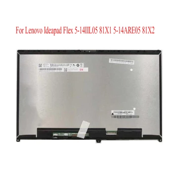 14 Palcový LCD Displej Panel Touch Digitalizátorom. Sklo Montáž s Rámčekom Pre Lenovo Ideapad Flex 5-14IIL05 81X1 5-14ARE05 81X2