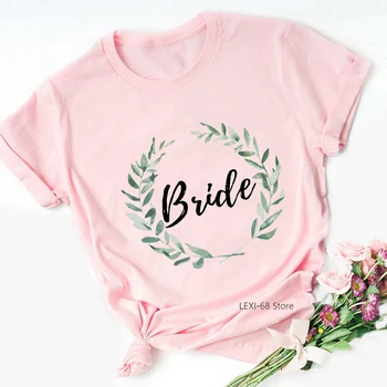 Ružová Láska Princezná Koruny Graphic Tee Tričko Femme Tím Nevesta T Shirt Ženy Oblečenie 2021 Tričko Žena Streetwear T-Shirt
