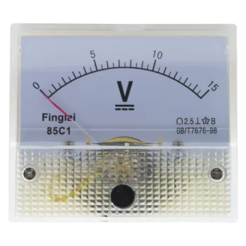 85C1-V DC ukazovateľ napätia, voltmeter merač 10V 15V 20V 30V 50 75V 100V minimálne napätie 150 250V 85C1 série analog volt na meter 64*56 mm veľkosť