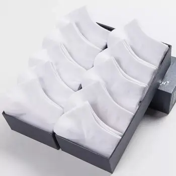 Veľkoobchodné Ceny 10 Párov=20pcs Ženy Priedušné Ponožky Športové Ponožky Farbou Loď Ponožky Pohodlné Bavlnené Ponožky Biele
