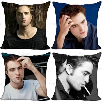 Twilight Robert Pattinson Obliečka Na Vankúš Spálňa Domov Dekoratívny Vankúš Štvorcový Vankúš Na Zips Prípadoch Satin Mäkká Tkanina
