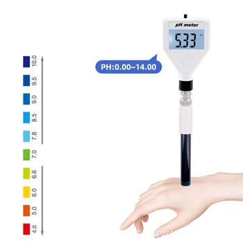 Digitálny PH Pokožky Acidimeter,PH Meter Tester Vymeniteľná Sonda Podsvietenie Kvality Vody Test Na Mäso Ovocie Kozmetické