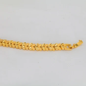 Etiópsky Kubánskej Reťazca 8 mm Meď Afriky Šperky Dubaj 24K Zlata Farba Rôznych Tvarov Indickej Náramok pre Mužov a Ženy
