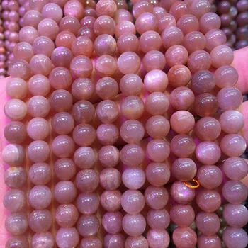 čistý ružový sunstone korálky prírodný drahokam korálky DIY voľné korálky pre šperky, takže strand 15