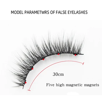 Magnetické Mihalnice 1Pair 3D Noriek Falošných Rias Magnet Očné linky, Prírodné Opakované False Lash Nepremokavé Kvapaliny Dlhotrvajúci riasy
