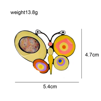CINDY XIANG Nové Kreatívne Asymetrie Krídla Motýľ Brošňa Pre Ženy Farebné Smalt Roztomilý Hmyzu Strany Úradu Brošňa Darov Kolíkmi