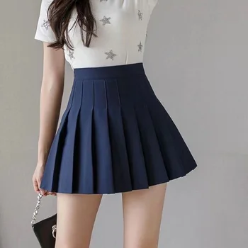 Módne Dámske Sukne Vysoký Pás Kawaii Faldas Dámy Skladaný Mini Sukne Kórejský Jupe Femme Dievčatá Sukne Saia Žena Oblečenie Ropa