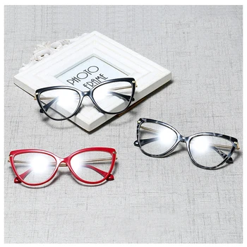 Peekaboo tr90 retro mačacie oko, dioptrické okuliare žien rám príslušenstvo transparentné pol kovové okuliare ženy optické jasný objektív