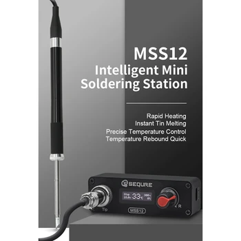 SEQURE MSS12 Mini OLED Digitálne Spájkovacie Stanice Kompatibilný s T12 Podporuje PD3.0 3S-6S 12V-25V Napájanie