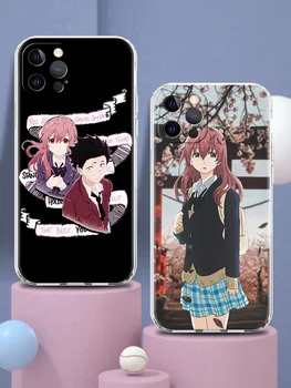Tichý Hlas Anime Nishimiya Shouko Telefón puzdro Pre iPhone 13 11 12 Pro Max X XR XS 7 8 Plus SE 2020 Objektív chrániť Jasné Kryt