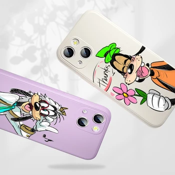 Disney Goofy Kvapalné Silikónové Mäkké Pokrytie Telefón puzdro Pre Apple iPhone 13 12 mini 11 8 7 6 XS XR SE 2020 Pro Max Plus