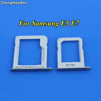 ChengHaoRan 1set SIM Karty micro SD Zásobník Slot Držiak Pre Samsung Galaxy E5 E500 E7 E700