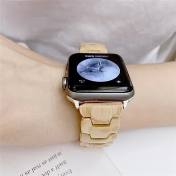 Popruh pre Apple hodinkám 6 5 4 SE Drevené Korálky Módny Dizajn Watchbands pre iWatch 44 mm 40 mm 42 38 mm Apple Hodinky Príslušenstvo