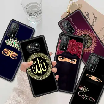 Moslimské Moslimské Dievča Oči Telefón Prípade Mi Poco X3 NFC Pro M3 F3 10 10 ton Lite Soft Black TPU Nárazníka Fundas Smartphone