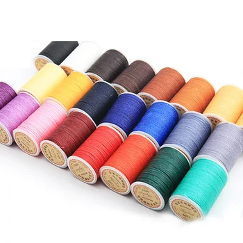 1PC 23 farebné šijacia Niť Polyester Kábel Nepremokavého Niť Kožené 0.65 mm pre DIY Nástroj Strane Šijacia Niť Multicolor