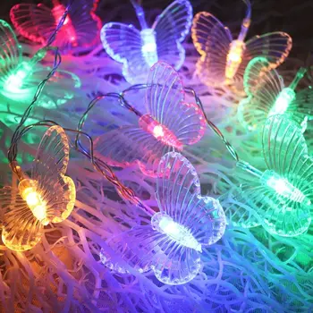 3,5 m Motýľ LED Záves String Svetlá Vonkajšie Svadobné Decoation Nepremokavé Garland Rozprávky na Čítanie Vianoce, Nový Rok Okno Svetlo
