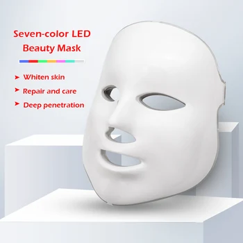 7 Farby Svetla LED Pleťová Maska s Krku Omladenie Pleti Anti-againg Pokožky Terapia Maska Hifu Kože Tváre Starostlivosť o Krásu Stroj