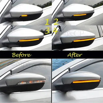 Zvýraznite LED dynamický zase signál spätného zrkadla indikátor bliká svetlo Na Volkswagen VW Sagitar 2012 2013-2018