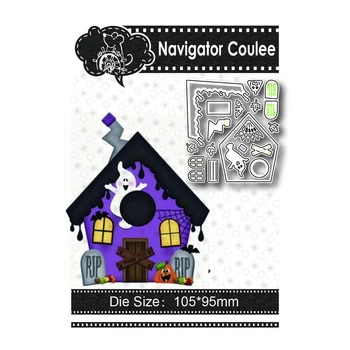 Halloween Magic House Rezanie Die 2021 Mŕtvych Zápisník Kovové Dekorácie Jasné, Pečiatka DIY Remeselné Tvorivé Razenie Pozadí