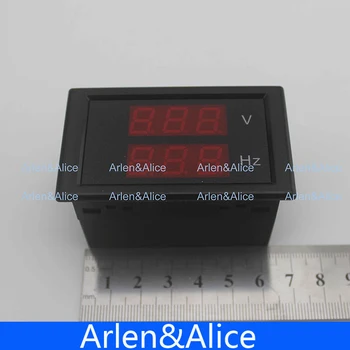 LED duálne zobrazovanie Napätie frekvencia voltmeter merač rozsah AC 80-300V 45.0-65.0 Hz Panel Monitor