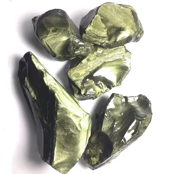 Prírodné Zlato Obsidian Vyrezávané Liečenie Reiki Energie Domova Minerálne Vzor Dekoračný Kameň