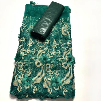 2.5+2.5 Metrov Fialová Nové 3d Afriky Čipky Textílie 2021 Vysokú Kvalitu Výšivky Nigérijský Francúzsko Bazin Riche Textílie pre Svadobné Šaty