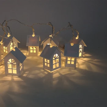 1,5 M 10 LED Víla, Drevo Dom Svetlo String Garland Svadobné Party Vianočné Dekorácie Navidad Kerst Noel Nový Rok 2022 Domov Lampa