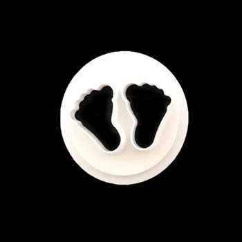 2 ks DIY 3D Detská Nohy Tvaru Formy DIY Cookie Fondant Čokoláda Formy Pečenie Cukru Plavidlá Zapekacej Misky Cake Zdobenie Nástroje