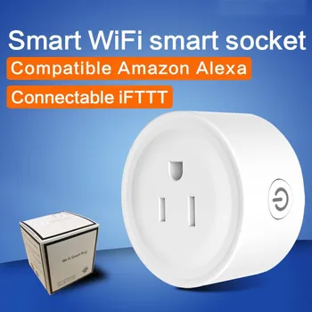 Wifi Smart Home Plug 10A Bezdrôtový Mini Zásuvky Zásuvky Kompatibilný So Alexa Domovská stránka Google Diaľkové Ovládanie Načasovanie na zapnutie/vypnutie Napájania