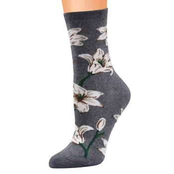 Nové Modely žena ponožka Japonskom Štýle Kreslených Kvet Priedušná Jar Jeseň Bežné Kawaii botanika Stredné trubice lady ponožky
