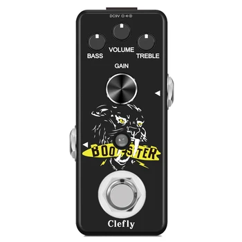 Clefly LEF-318 Gitara Booster Pedál Čisté Zvýšenie Účinku Pedále Analógový Čistý Signál Zosilnenie Zvuku Podporu