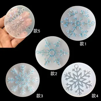 Zrkadlo snowflake ornament prívesok nástroj formy kvapka lepidla UV silikónové formy 16114