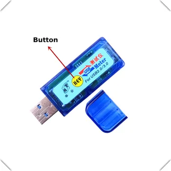 USB 3.0 Vysoké napätie biela 4 bit OLED detektor voltmeter ammeter kapacita tester merač prúdu banky