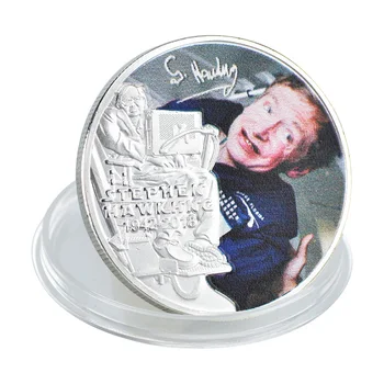 WR Originálne Strieborné Mince Stephen William Hawking Mincí, Zberateľských Euro Kopírovanie súborov Mincí Non-mincového obeživa pre obchod so Darček