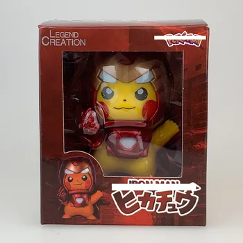 TAKARA TOMY Pokémon pikachu cos Iron Man Thanos snap prst Model obrázok pomsta aliancie Auto dekorácie deti narodeniny hračky