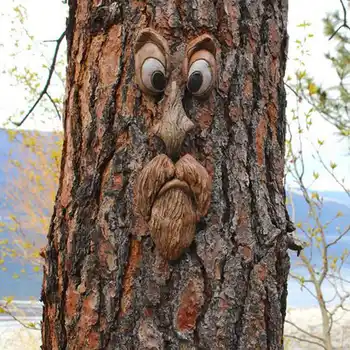 Strom Tvár, Veľké Oči Strom Ghost Vtipné Vyjadrenie Halloween Veľkonočné Dekorácie Vonkajšie Tvorivé Záhrada Zdobiť Rekvizity