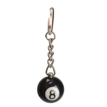 2x biliard loptu kľúč reťazca krúžok šťastný Č. 8