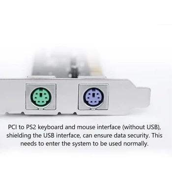 PCI 2 Porty Ps2 Karty Adaptéra Ps/2 Pci Karta Pci Ps2 Karty Bez USB pre Klávesnicu, Myš Combo Adaptér Karty