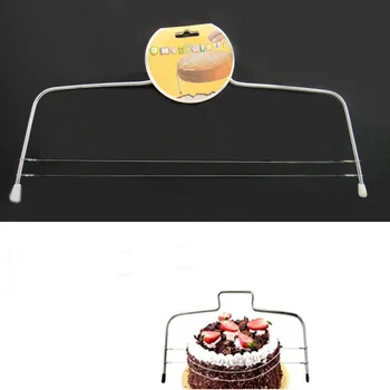 Nastaviteľné Nerezový Drôt Tortu Vrstva Slicer Double Line DIY Tortu Fréza Biscuit Rezací Stroj Pečenie, Pečenie Nástroje