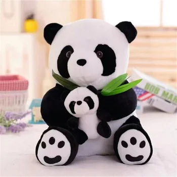 30-60 cm Babe Plyšové Roztomilá plyšová Panda Objať Bambusu Medveď Vankúš Cartoon Simulácie Zvieracích Bábiky Baby Zábavné Bábiky Pre Deti, Darčeky