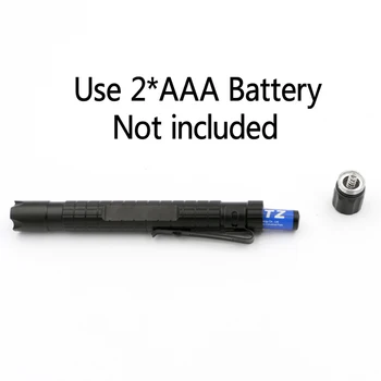 Zliatina hliníka Mini Baterka Dlho Typ Pero Ľahké Prenosné Pochodeň Vrecku LED Baterky s Držiak na Pero