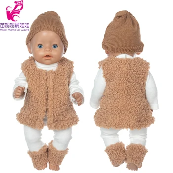 Baby Doll Kabát Tessal Pre 18-Palcové Dievča Bábiku Kovboj Bundy Hračky Oblečenie