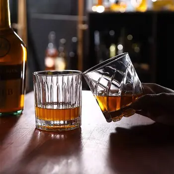 Nordic Crystal Whisky Sklo Transparentné Rotujúce poháre na Víno Domov Bar Club Kalíšok XO Brandy Alkohol Duchov Pohár Drinkware 285ml