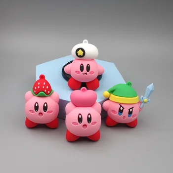 Kirby Kawaii Anime Hry Roztomilý Kreslený Pink Mini Kirby Zbierať Bábiky Hračky 6TYP PVC Model Obrázok Akčná Hračka Pre Deti Darček