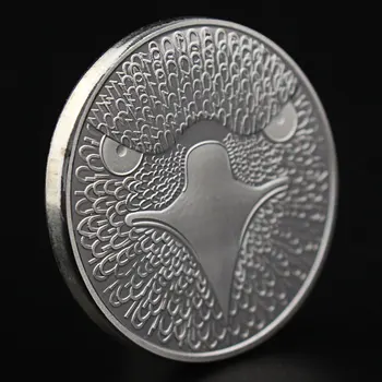 1 KS Bitcoin Cent Kreatívny obchod so Mince Strieborné Pozlátené Fyzickej Cryptocurrency Mince Eagle Vzor Bitcoin Pamätné Mince