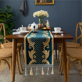 Japonský Žakárové Stôl Runner Jedálenský Stôl Dekor Výšivky Stolové Prestieranie Luxusných Domov Strán CoffeeTable Doplnky, Dekorácie
