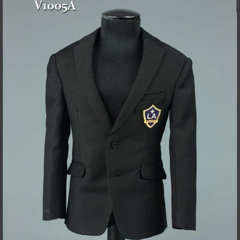 VORTOYS V1005 1/6 Britský Gentleman Muž Šaty, Oblek 2.0 V Čiernej/C Pruhom Pre 12